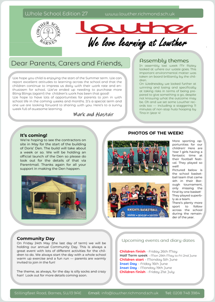 Latest Newsletter pdf link